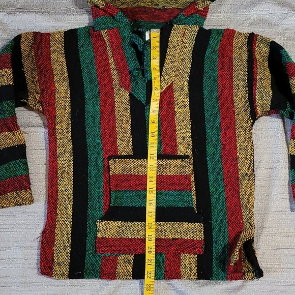 Boys Or Girls Handmade Knitted Colorful sweater Size S Unique Lightweight Hodded - Picture 9 of 11